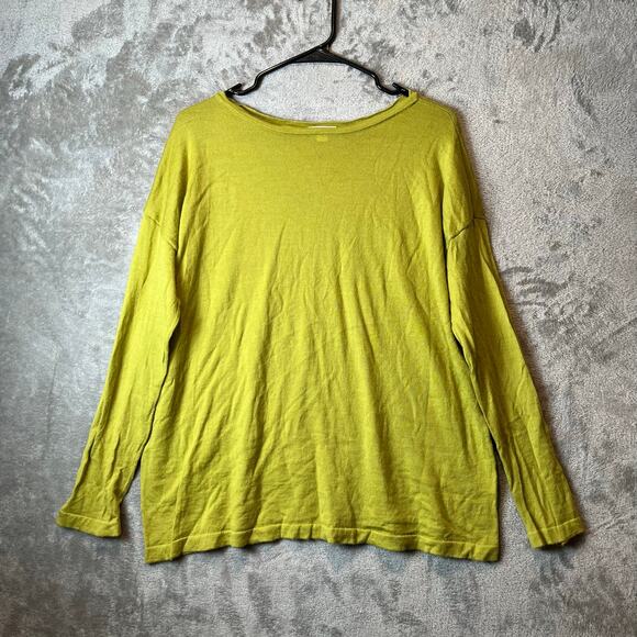 J. Jill 100% Merino Wool Washable Crew Neck Green Sweater Size Large - Picture 1 of 7